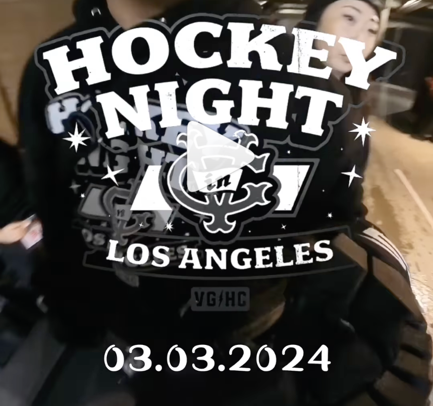 Delseyfly metoparis Hockey Clothing Company gets a group of fans together to go to a NHL Los Angles Kings LAK game and then skate on the ice after